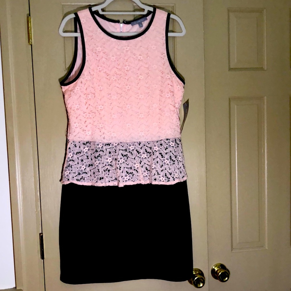Sweet pink & black My Collection sleeveless dress XL NWT